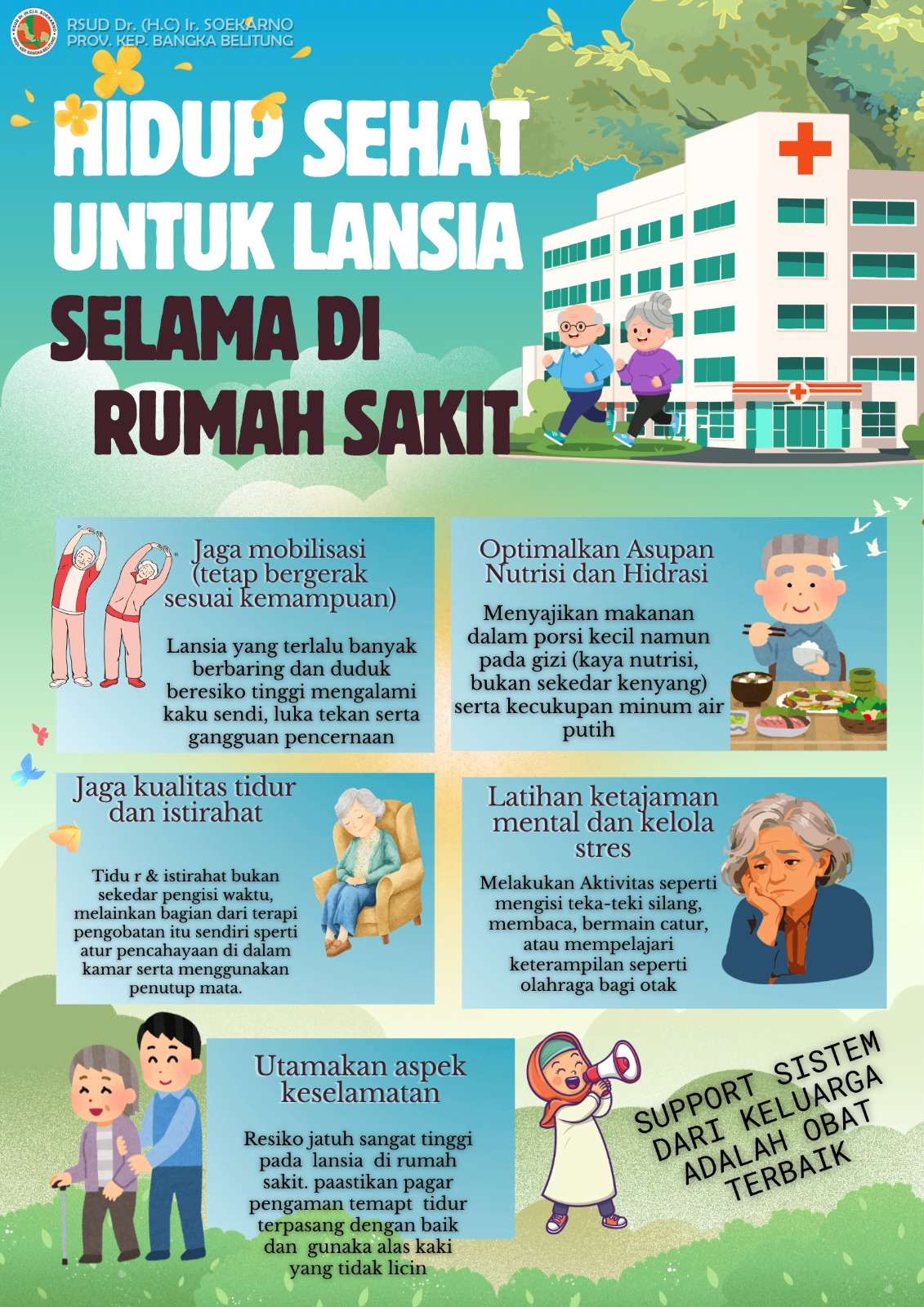 Tetap Bugar dan Bahagia: Tips Hidup Sehat untuk Lansia Selama di Rumah Sakit