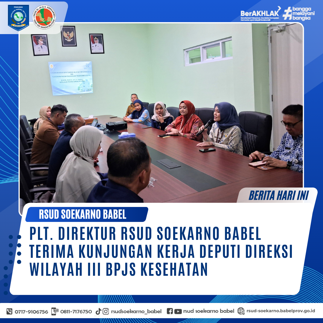 PLT. DIREKTUR TERIMA KUNJUNGAN KERJA DEPUTI DIREKSI WILAYAH III BPJS KESEHATAN