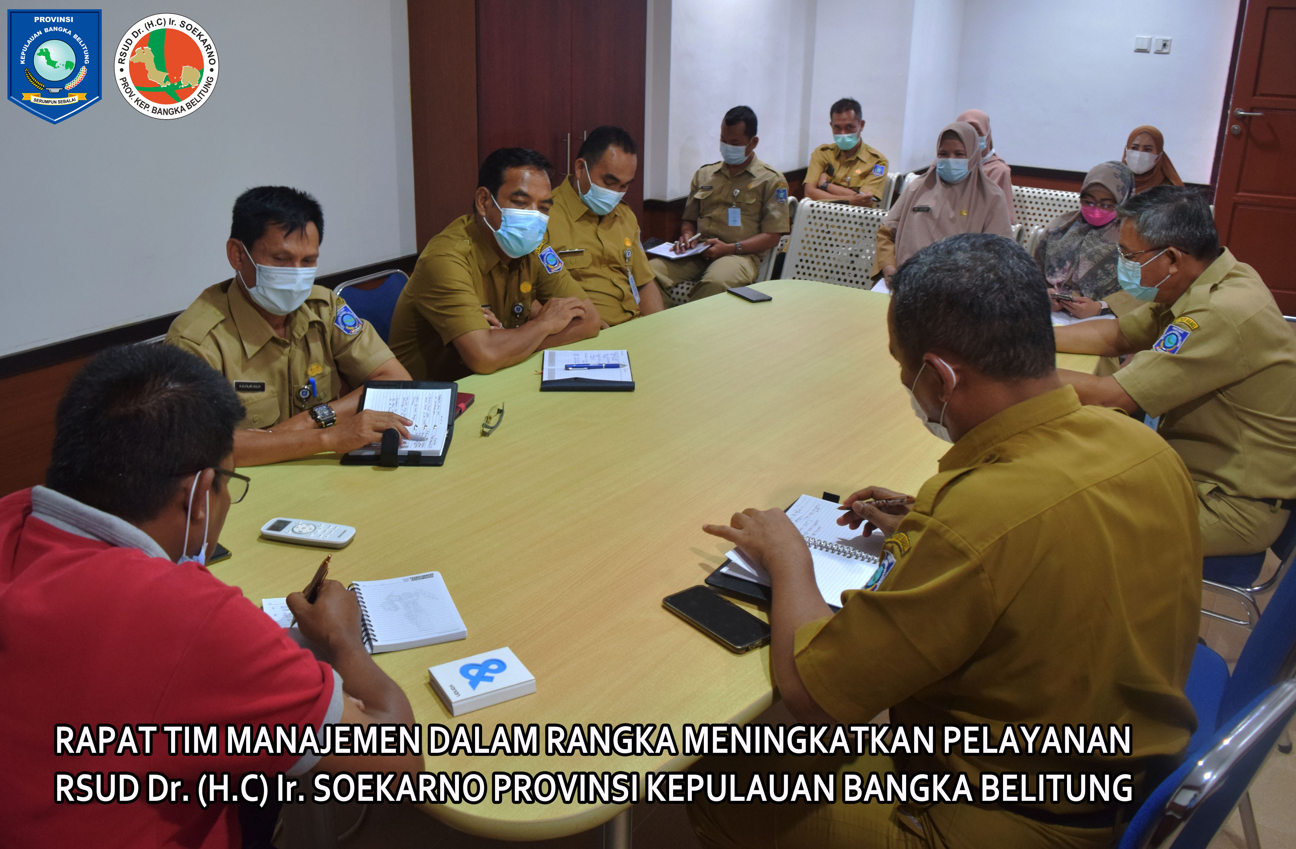 Rapat Tim Manajemen Dalam Rangka Meningkatkan Pelayanan RSUD Dr. (H.C) Ir. Soekarno Provinsi Kepulauan Bangka Belitung