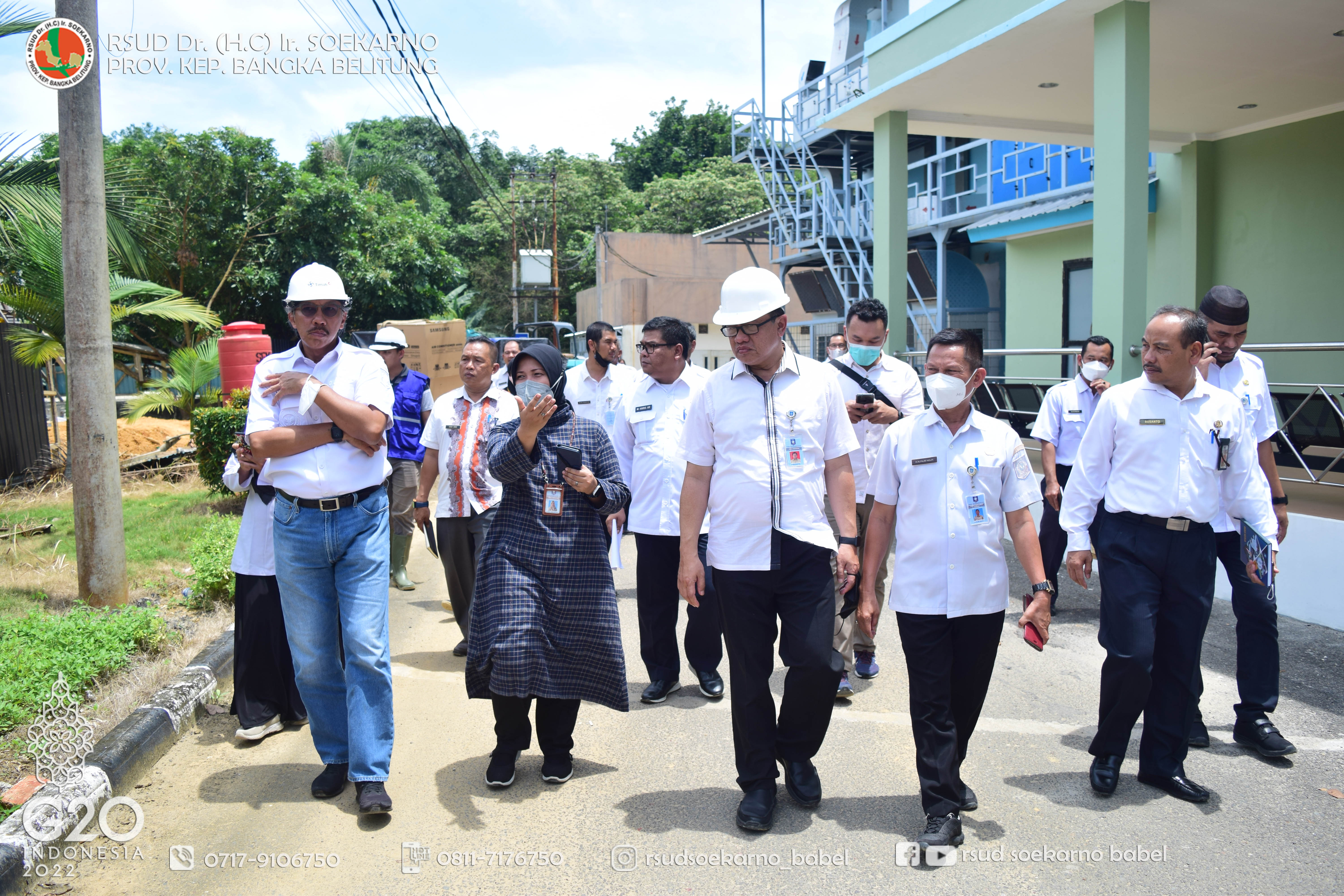 Pj Gubernur Tinjau Langsung Pembangunan Gedung Radioterapi RSUD Soekarno Babel 