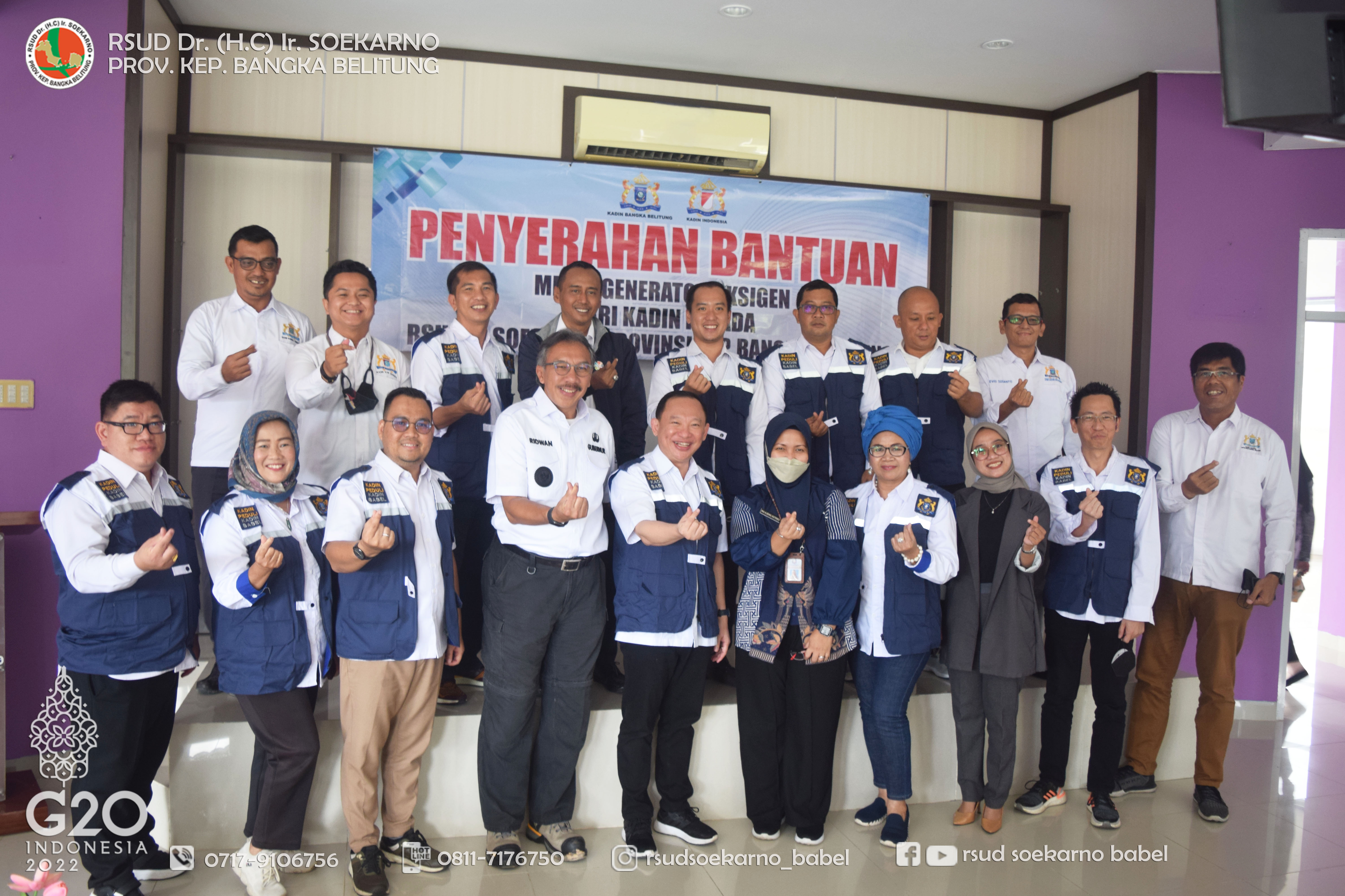 KADIN Bangka Belitung Berikan Bantuan Ke RSUD Soekarno