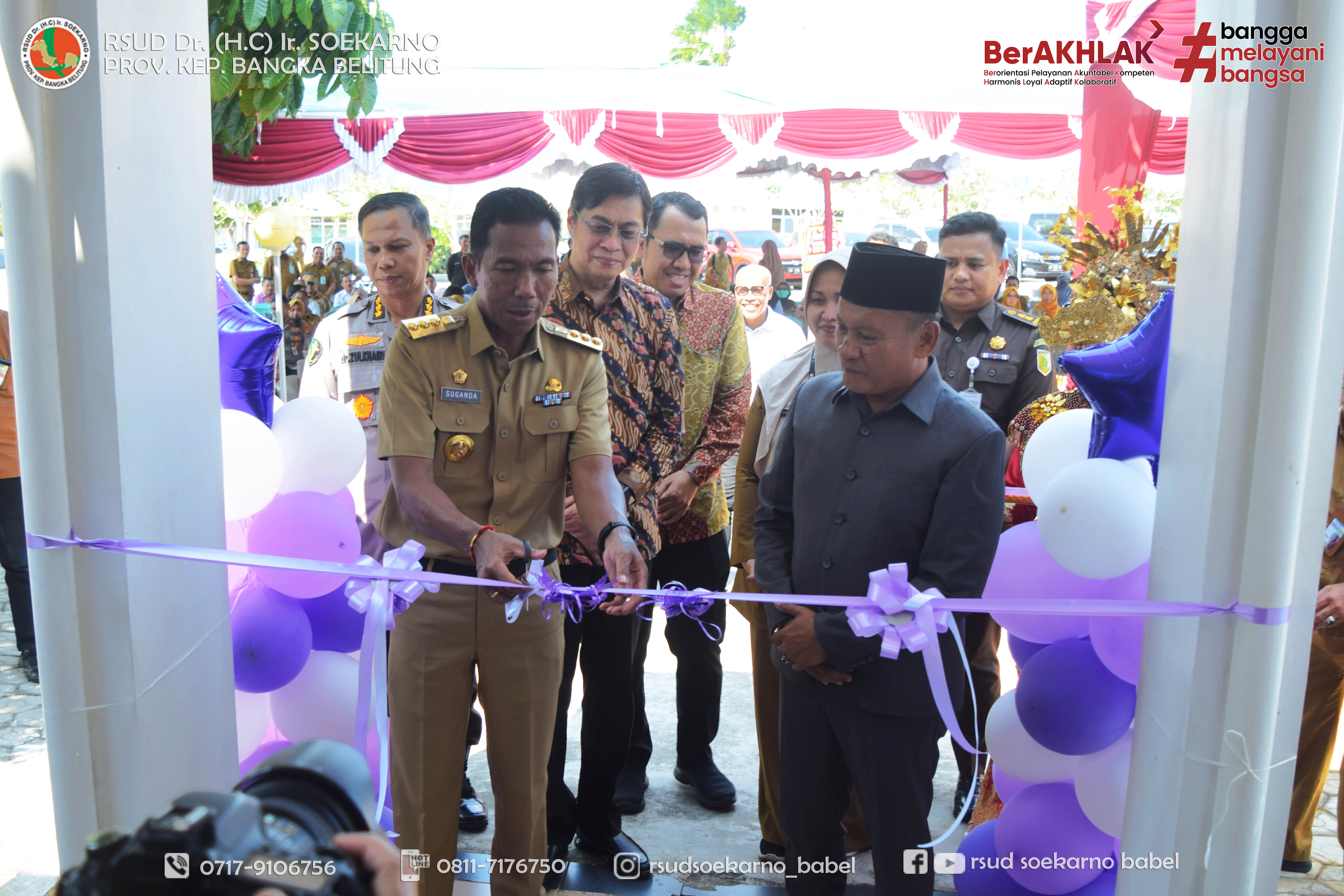 PJ GUBERNUR BABEL RESMIKAN LAYANAN KEMOTERAPI DI RSUD SOEKARNO BABEL