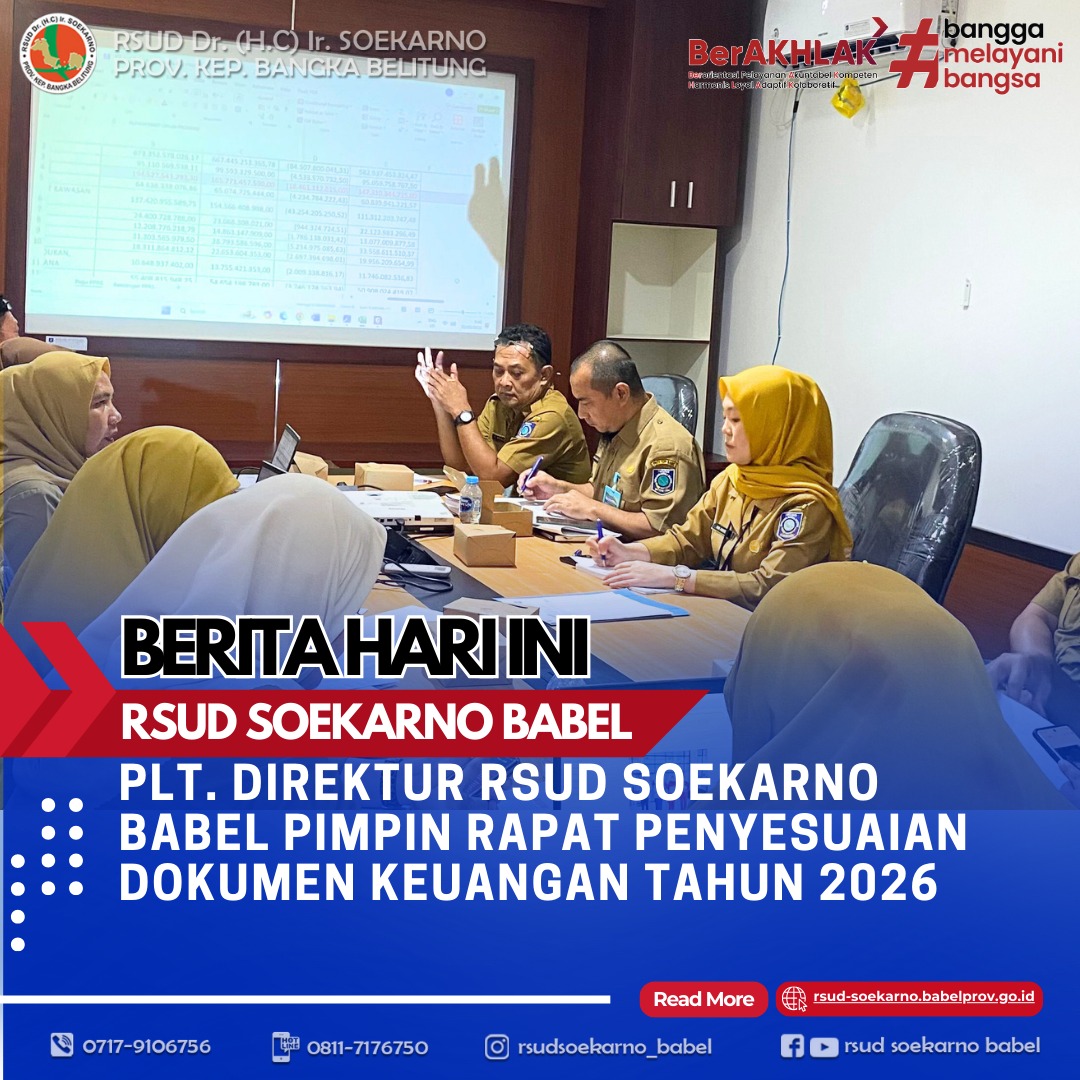 PLT. DIREKTUR RSUD SOEKARNO BABEL PIMPIN RAPAT PENYESUAIAN DOKUMEN KEUANGAN TAHUN 2026