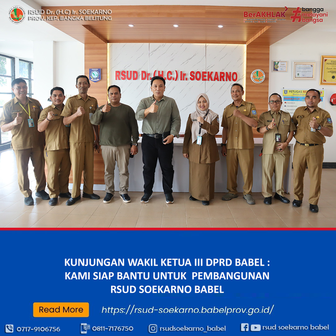 DPRD BABEL SIAP BANTU PEMBANGUNAN RSUD SOEKARNO BABEL