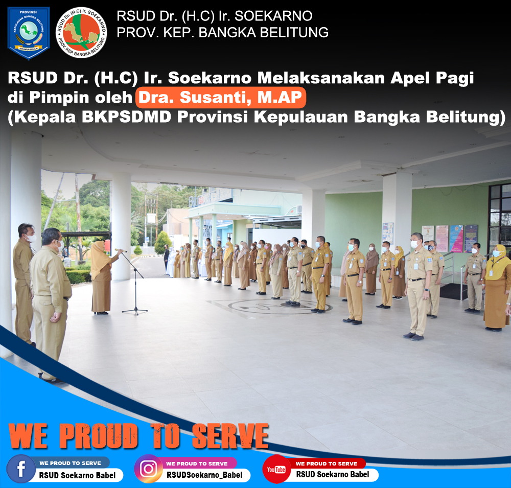Kepala BKPSDMD memimpin Apel Pagi di RSUD Dr. (H.C) Ir. Soekarno