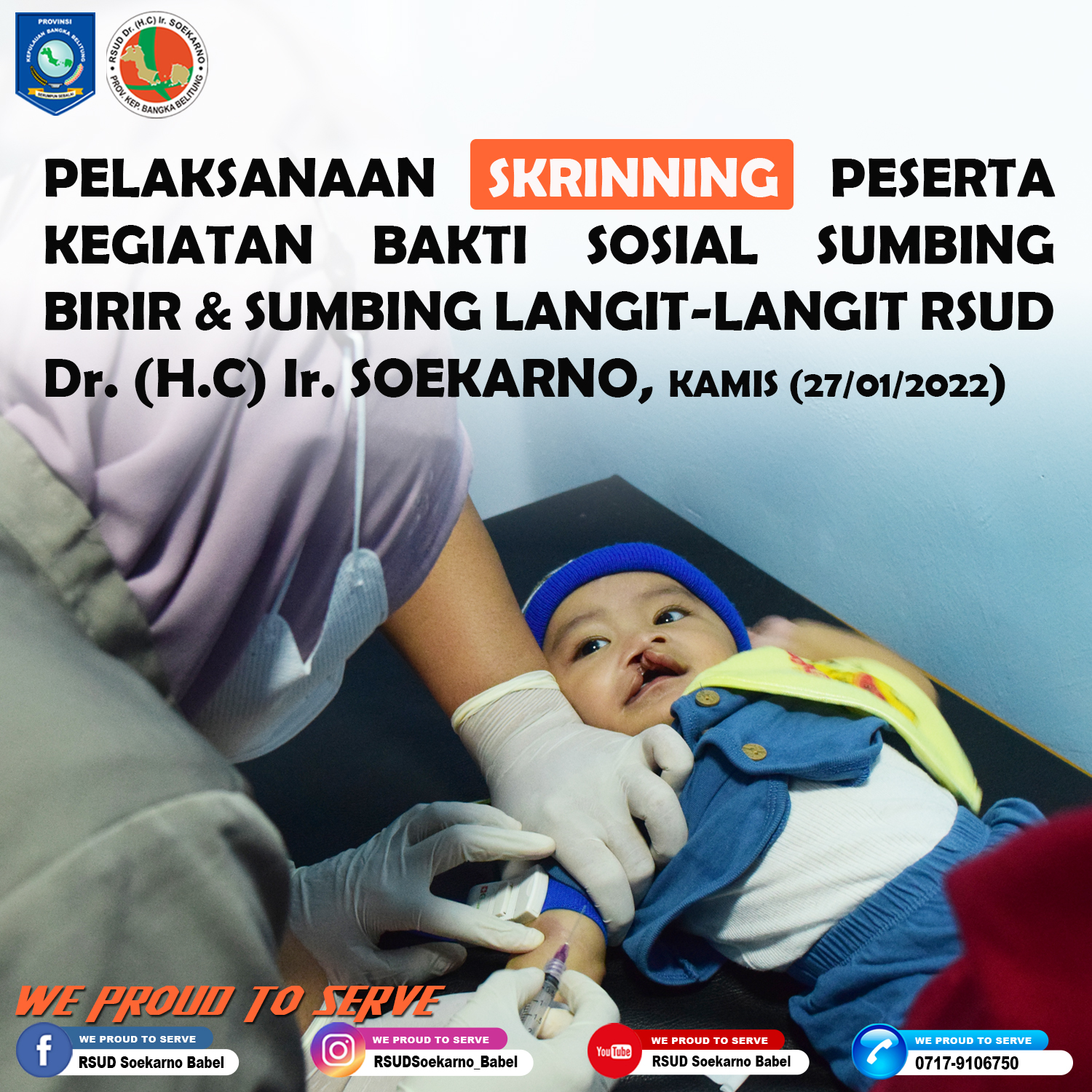 Calon Pasien Kegiatan Bakti Sosial Telah Melakukan Skrinning di RSUD Soekarno 