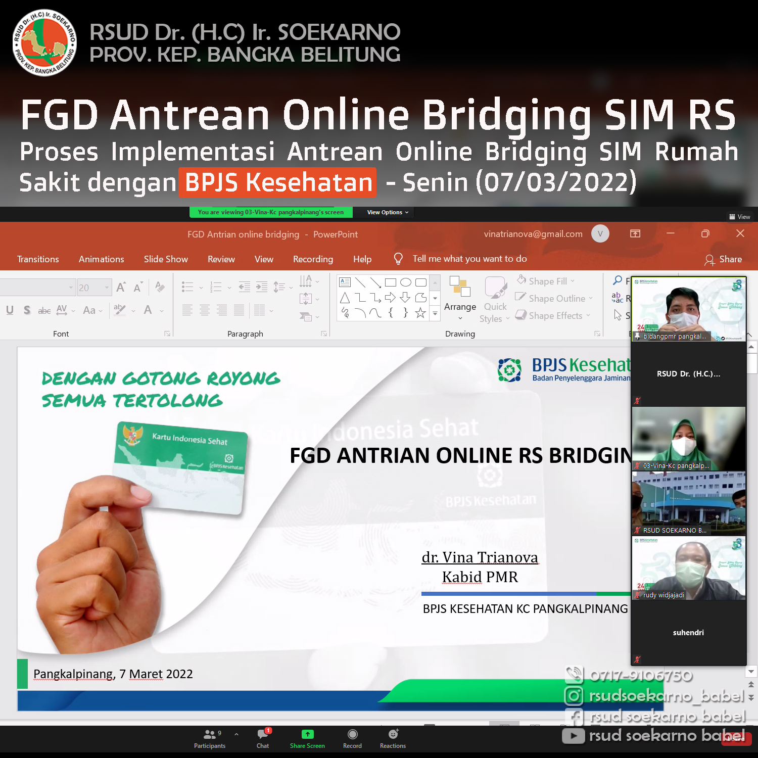Kegiatan FGD Antrean Online Bridging SIM RS